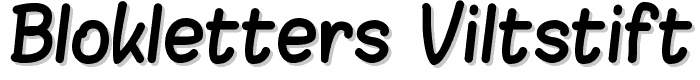 Blokletters Viltstift font
